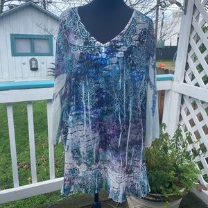 LANE BRYANT Top ~ Sheer, thin fabric and oh, so pretty, feminine & flattering!🌷